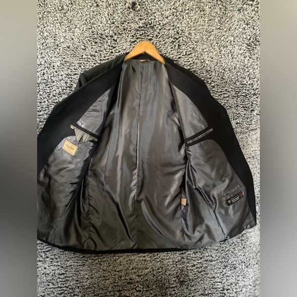 Luca Rossi Blazer Men's 44 L Gray Long Lined Pinstripe Sports Jacket in Excell - Picture 6 of 12